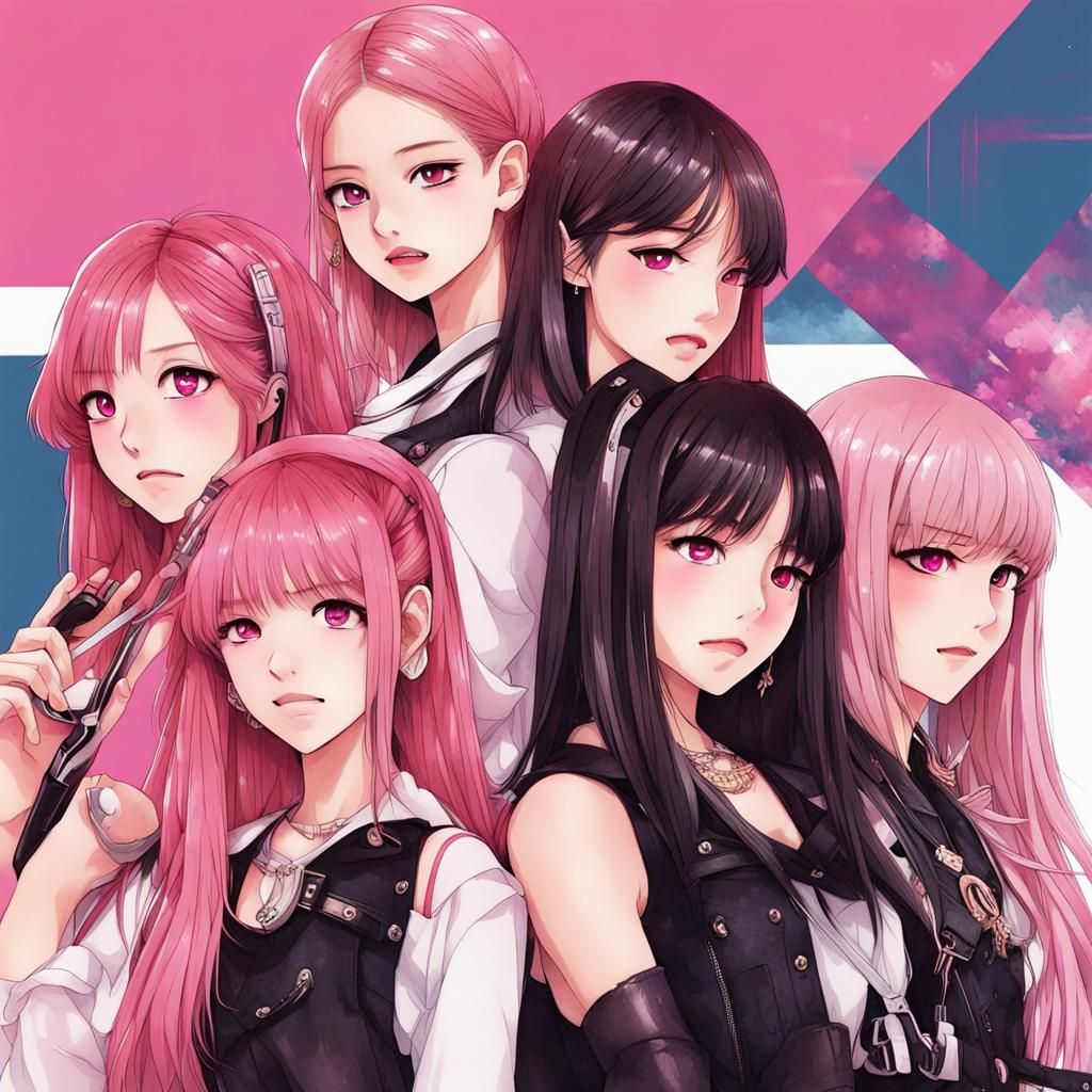 Anime Style Blackpink Art: Manga Key Visual
