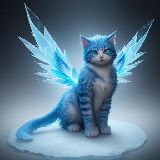 Feathered Ice Elemental Kitten Concept Art