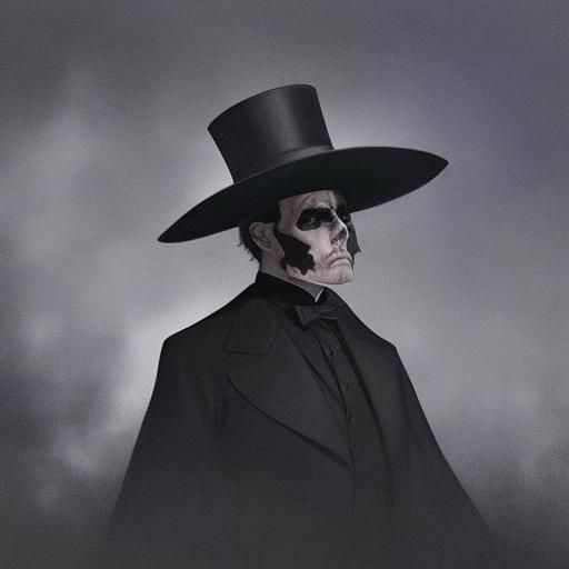 Edwardian Figure in Starry Night, Cinematic Film Still