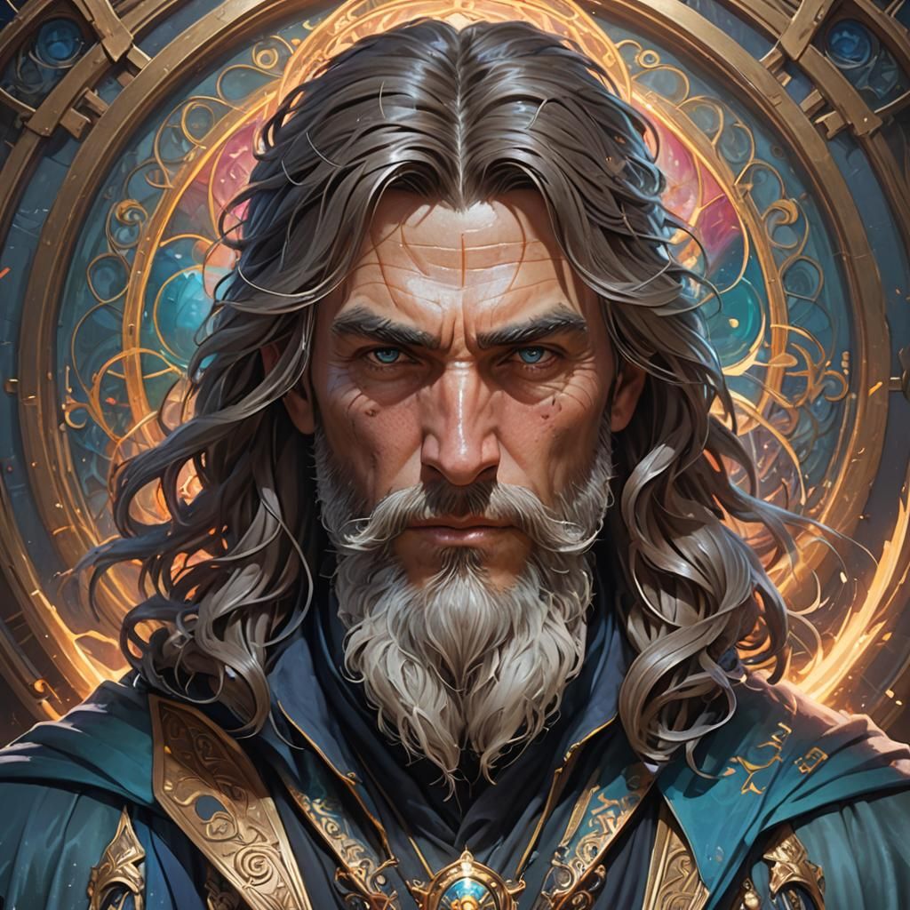 Detailed Portrait of Powerful Wizard in Unreal Engine