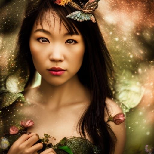 Michelle Ang as Hyperrealistic Fairy Portrait