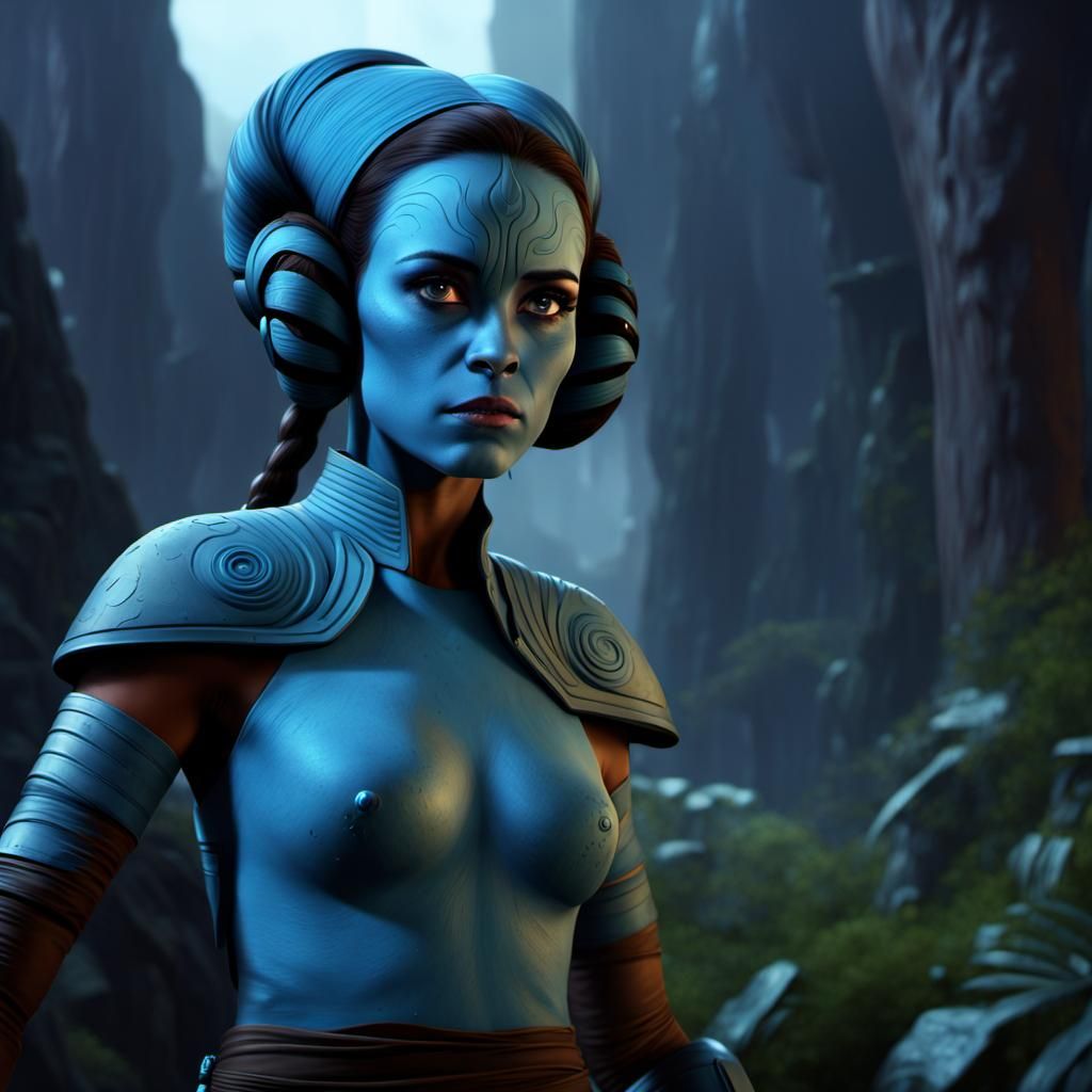Aayla Secura Cute: Star Wars Digital Matte Painting