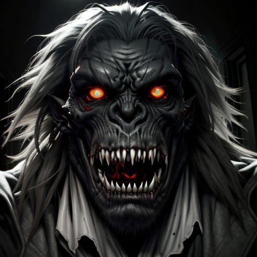 Cyberpunk-Inspired Demon Ghoul Werewolf Hybrid