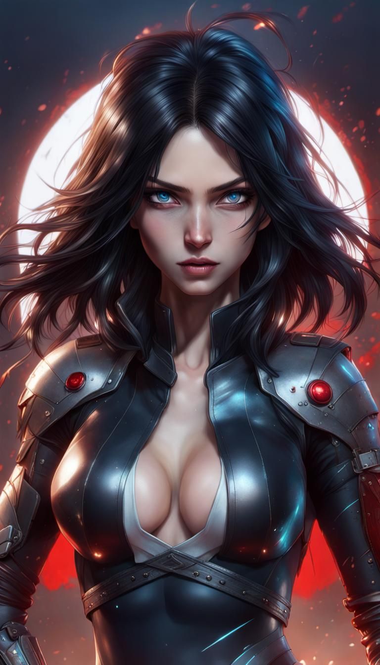 Alita: Battle Angel Inspired Portrait with Sword