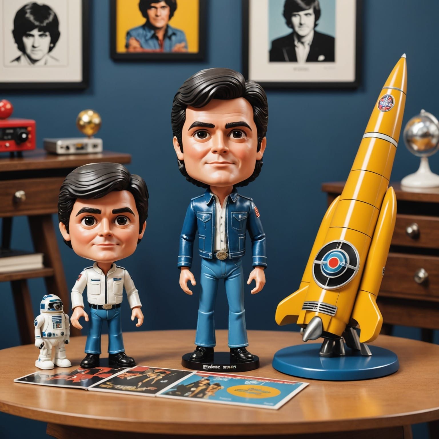 Donny Osmond Bobblehead with Beatles Album and Rocket
