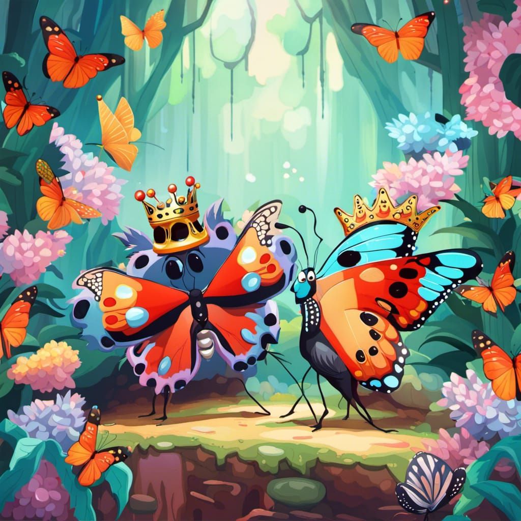 Butterfly Royalty: King and Queen in their Kingdom