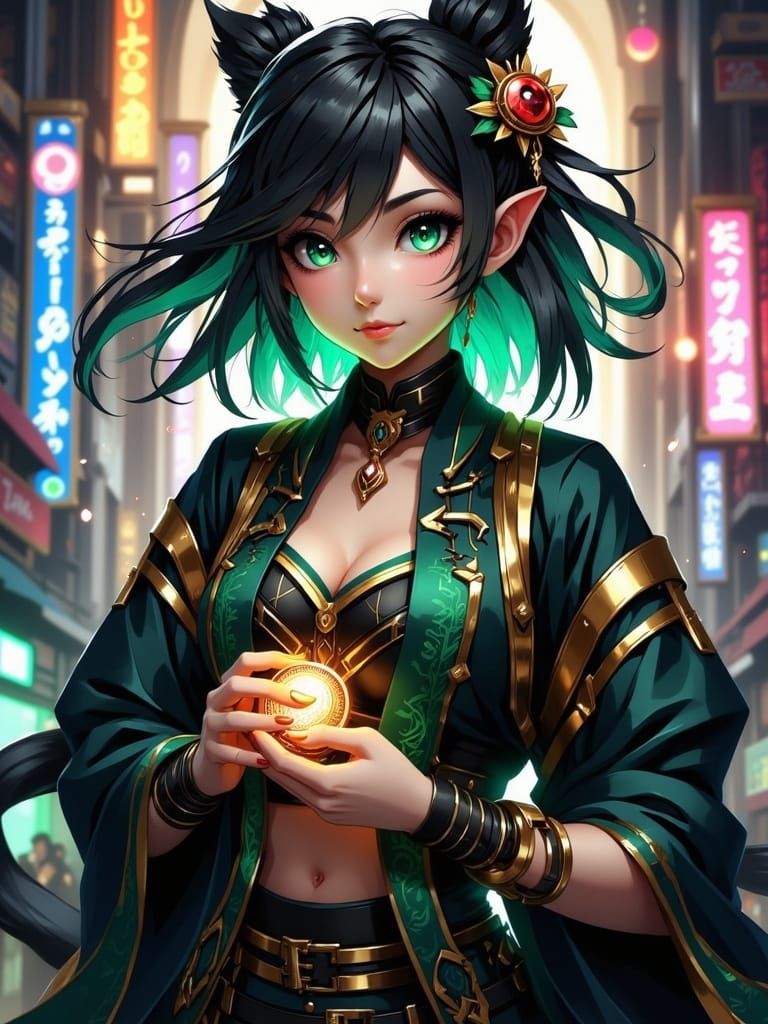 humanized pokemon Kommo-o girl