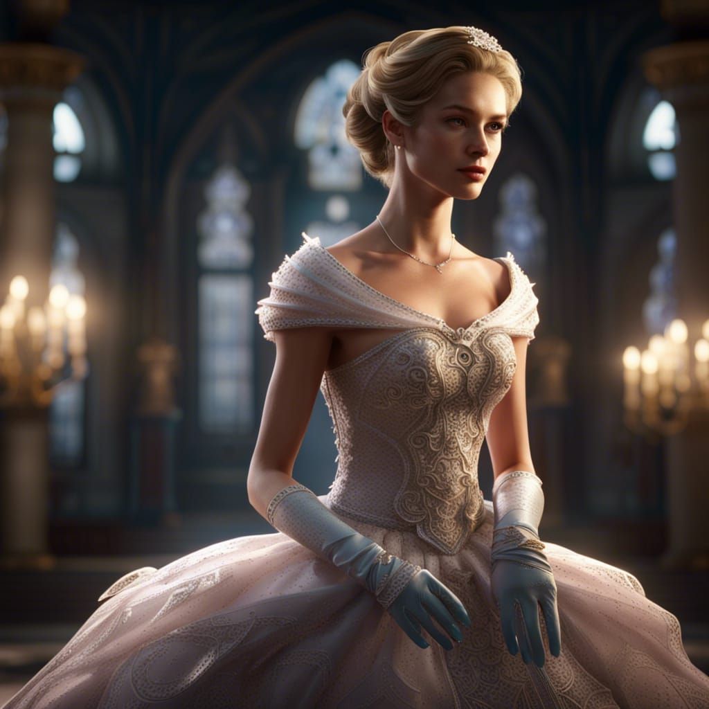 Beautiful Princess in Dress: 8K Concept Art