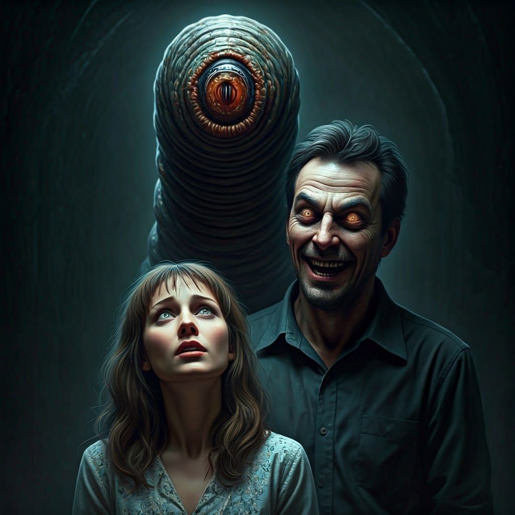 Eldritch Horror Pumpkin Monstrosity Terrorizes a Scared Woma...