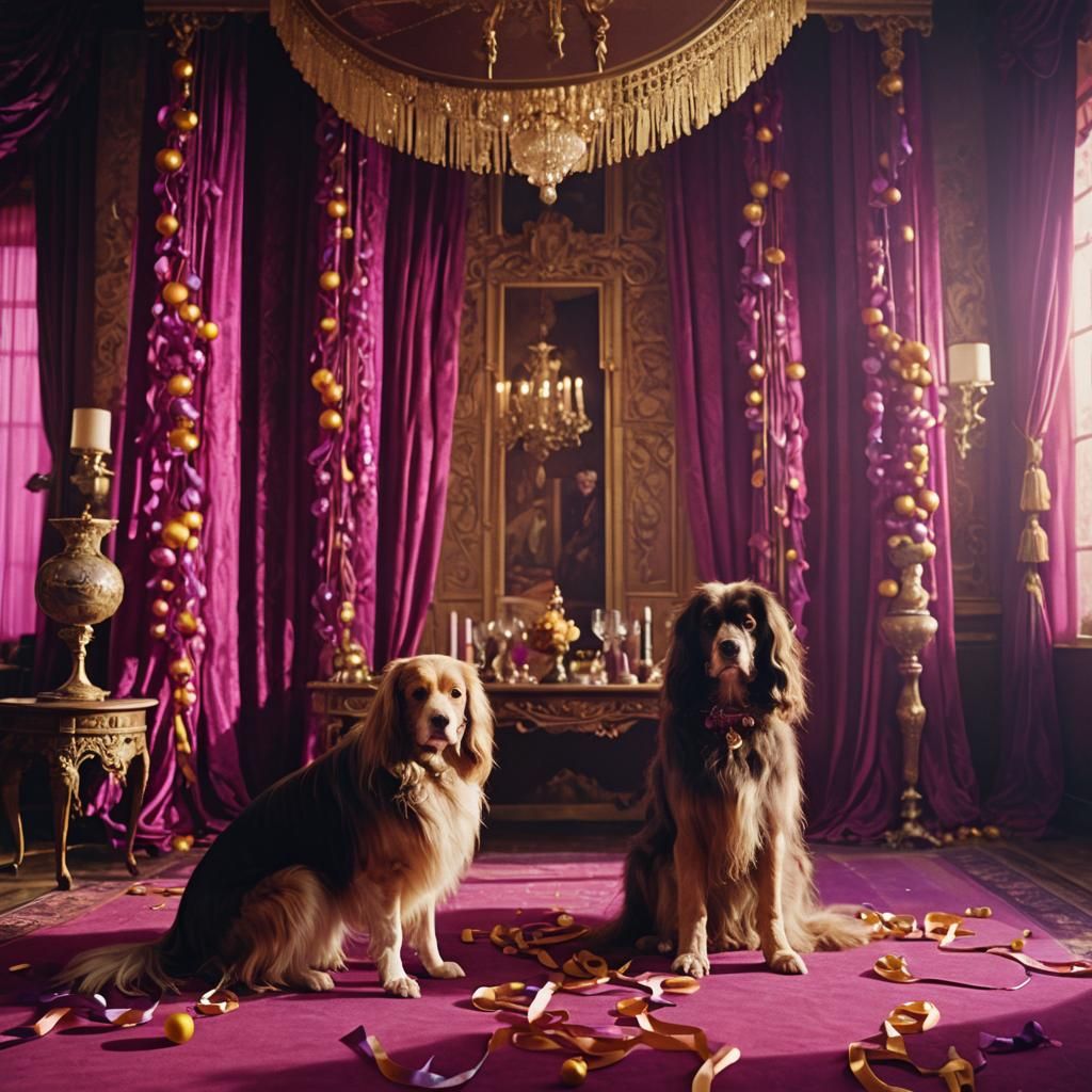 Dramatic Film Still with Silk Ribbons