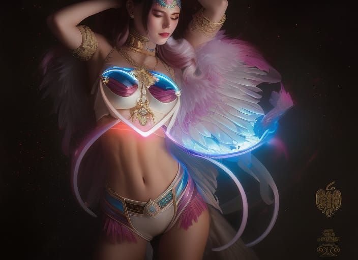 Nacreous Deep Sea Dancer in Hyper-Realistic Digital Art