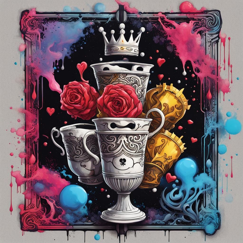 Tarot Card Collection in Graffiti Art Style