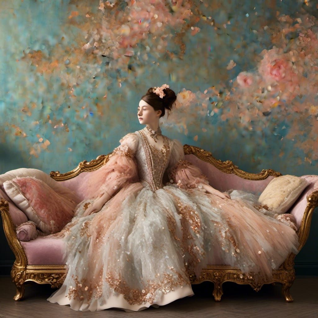 Dreamer in Victorian Oriental Style, Art by Degas