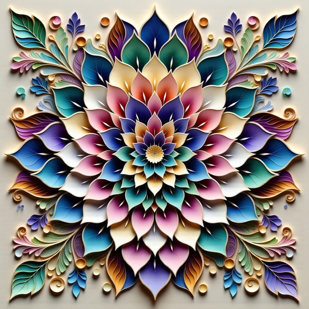 Intricate Floral Mandala Vector Art