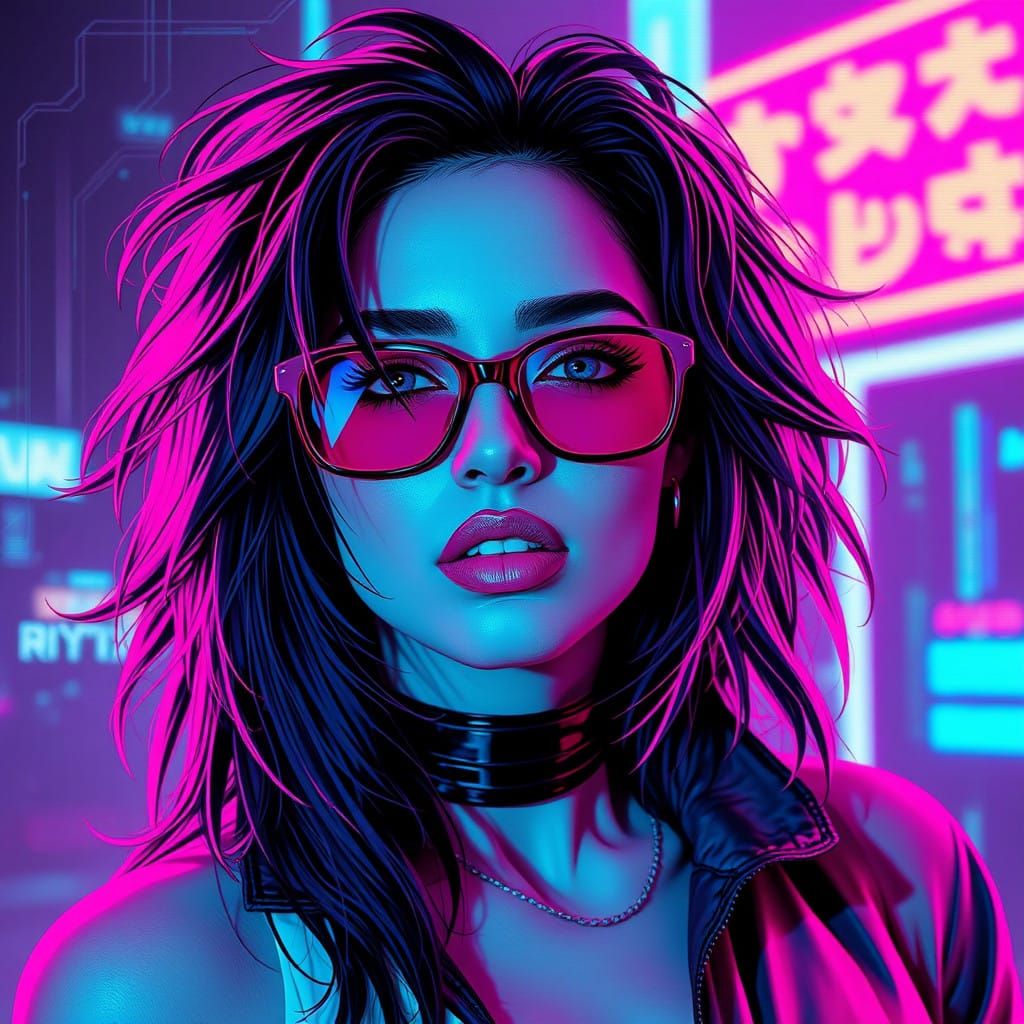 Neon Dreamscapes in Synthwave Aesthetic