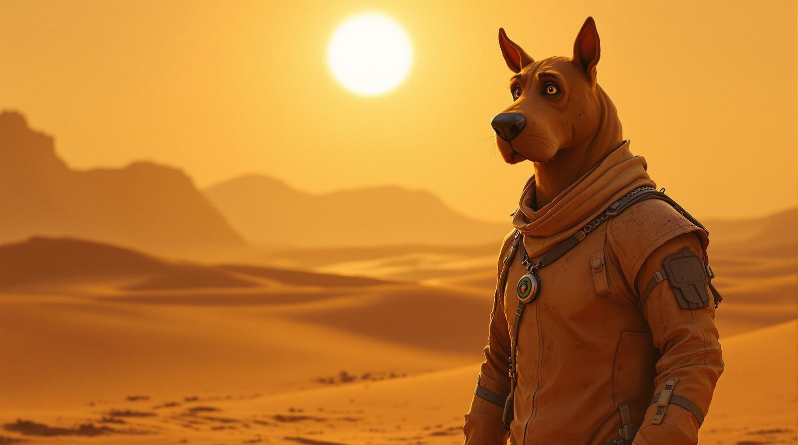 Hyperrealistic 3D Scooby Doo in Stillsuit