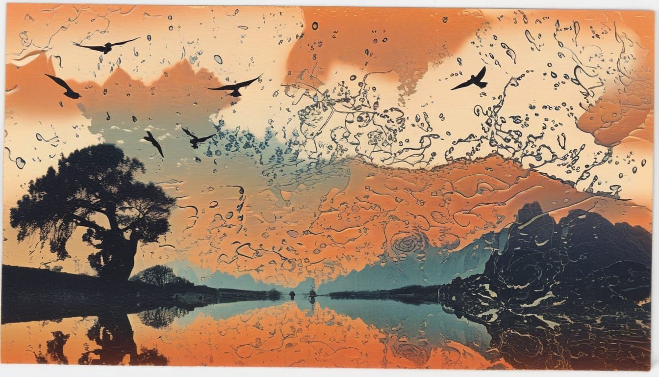 liquified embossing postcards from nowhere bound in liquified silhouettes written in liquified tears