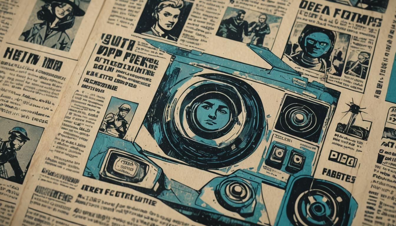 Retro Sci-Fi Comic Book Art in Pulp Style