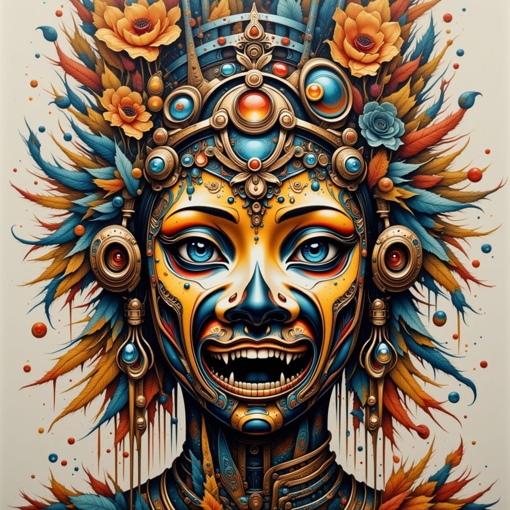 Ethereal Android Goddess of the Pacific Northwest