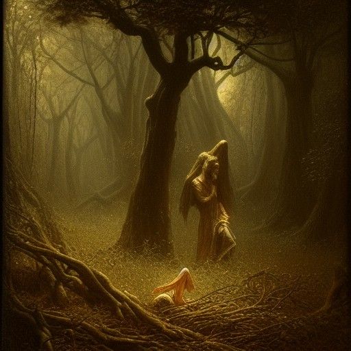 Horrifying Hag Emerges from Mushroom Forest