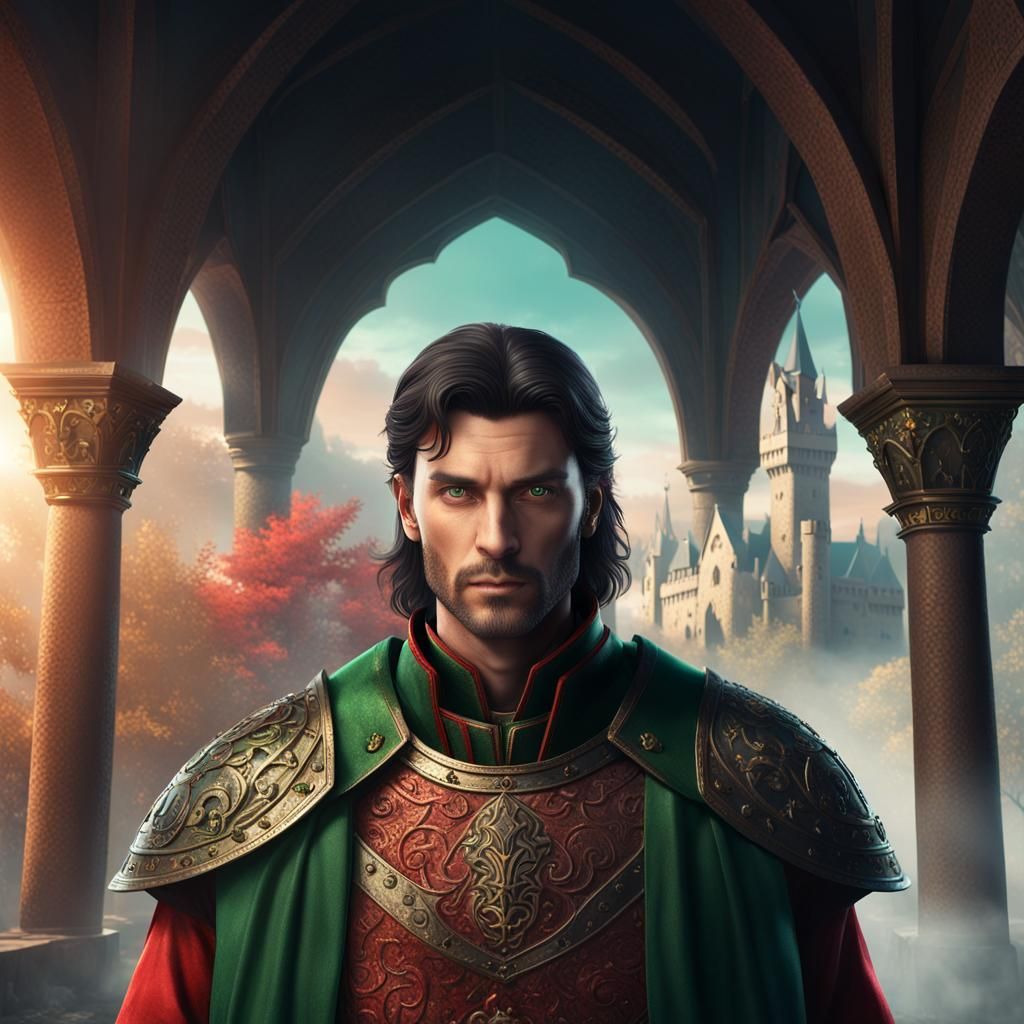 Medieval Guard in Fantasy Matte Painting