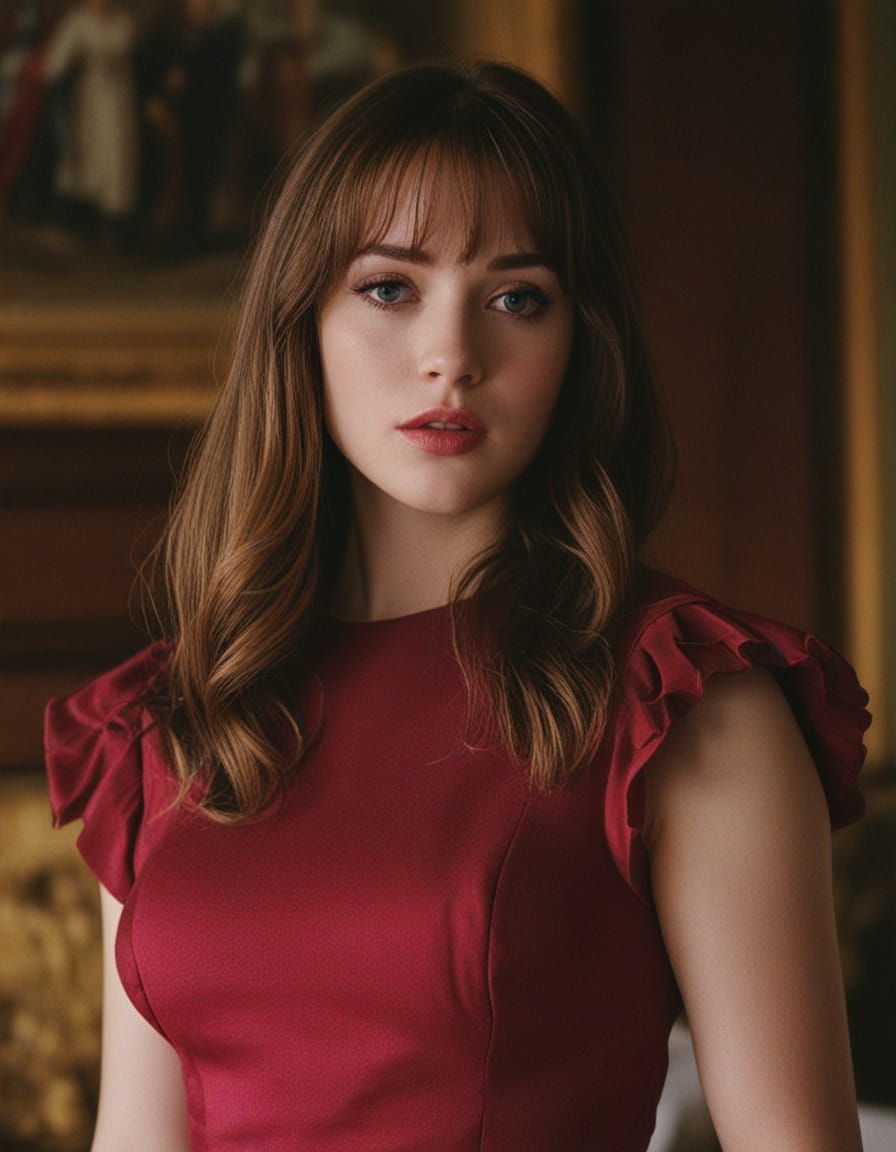 Elegant Film Noir Portrait of Anastasia Steele