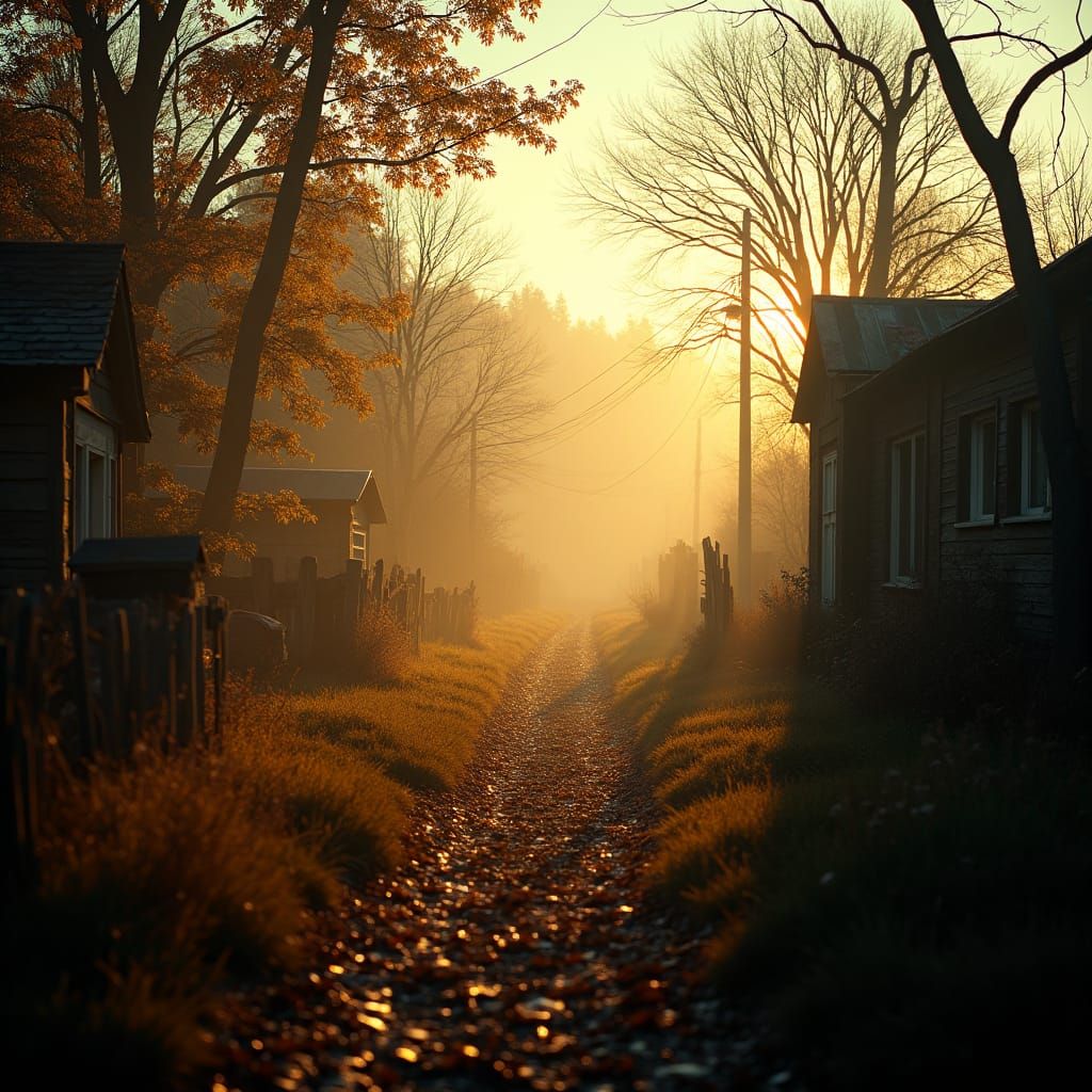 Dramatic Autumn Landscape in Cinematic Style