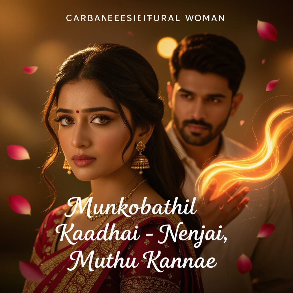 Emotional Portrait of South Asian Woman in Golden Light