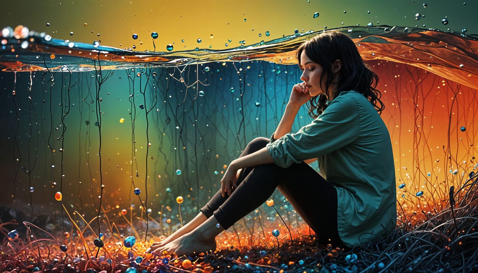 Prism Refraction in Vibrant Oil Painting Style