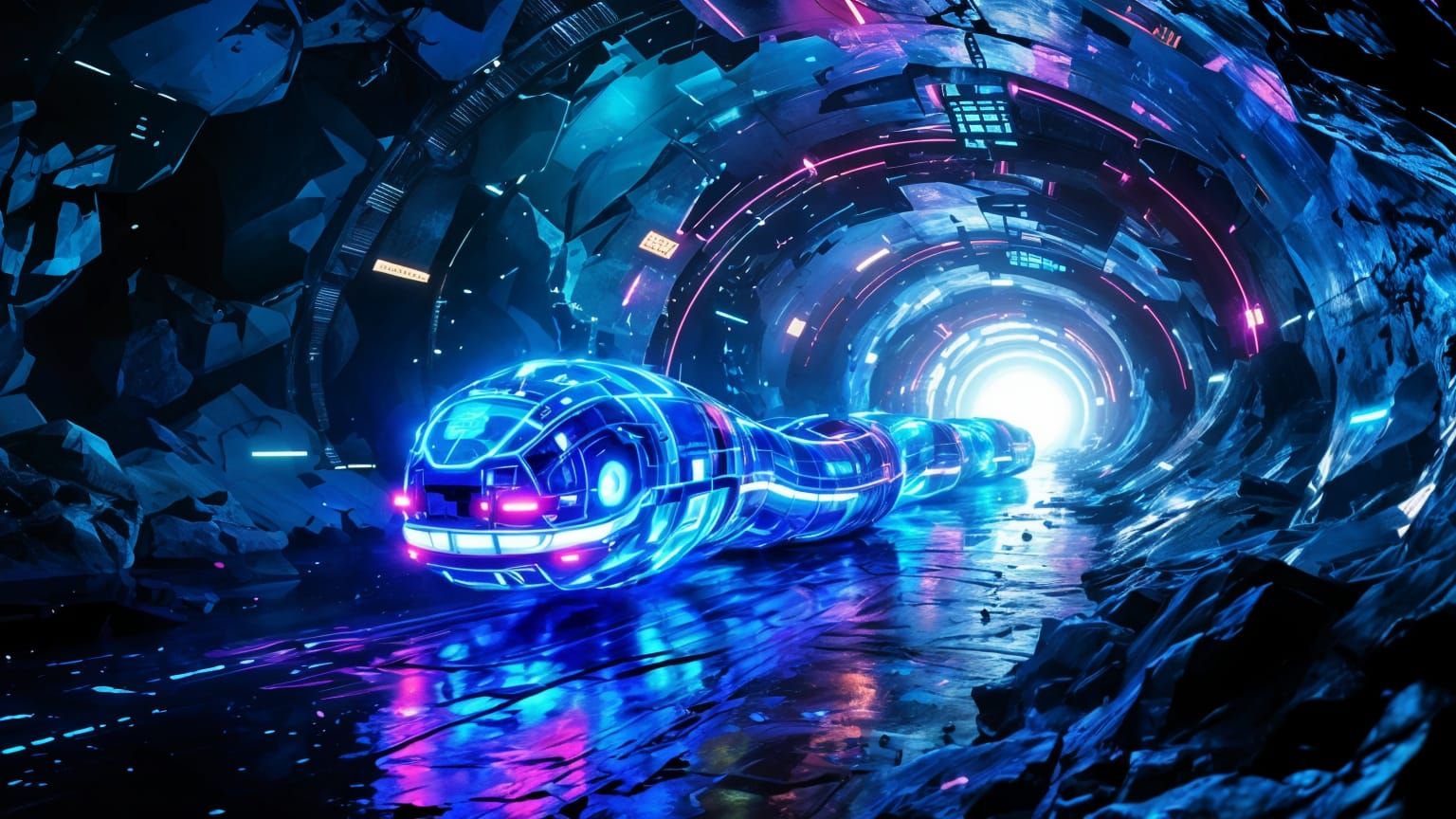 Cyberpunk Serpent Unveils Neon-Lit Cybercity Secrets