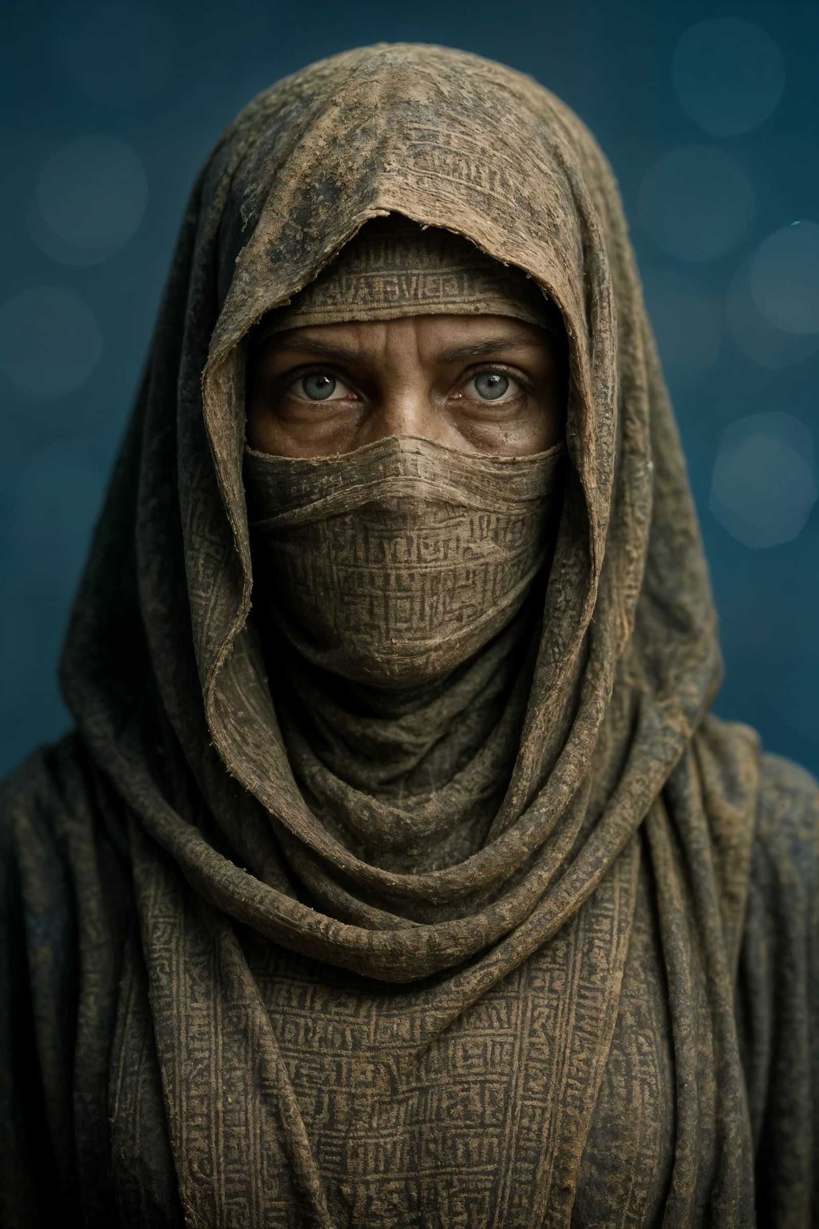 Enigmatic Ancient Woman in Photorealistic Close-Up