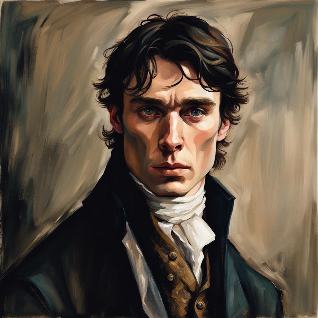 Charming Portrait of a Man in 1700s Clothing