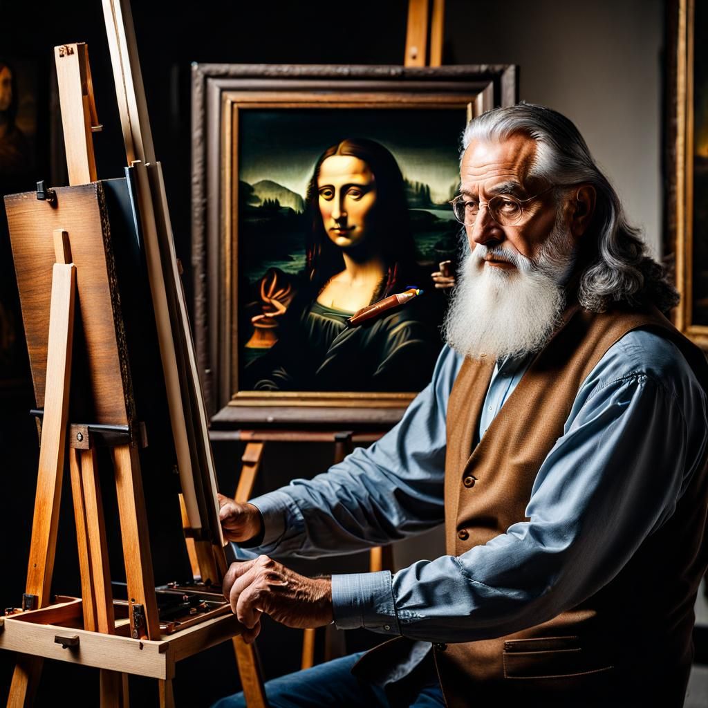Da Vinci Masterpiece: Oil Painting of Mona Lisa