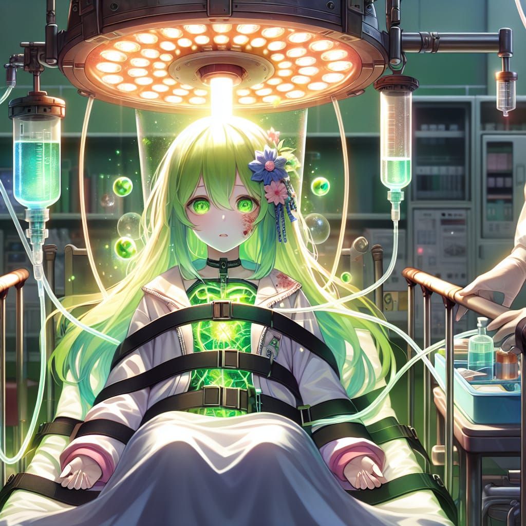 Anime Girl Undergoing Experimental Treatment: Concept Art