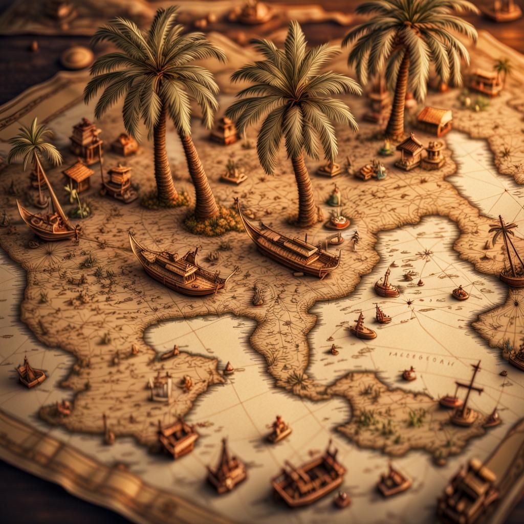 Cute Disney Treasure Map on Scroll