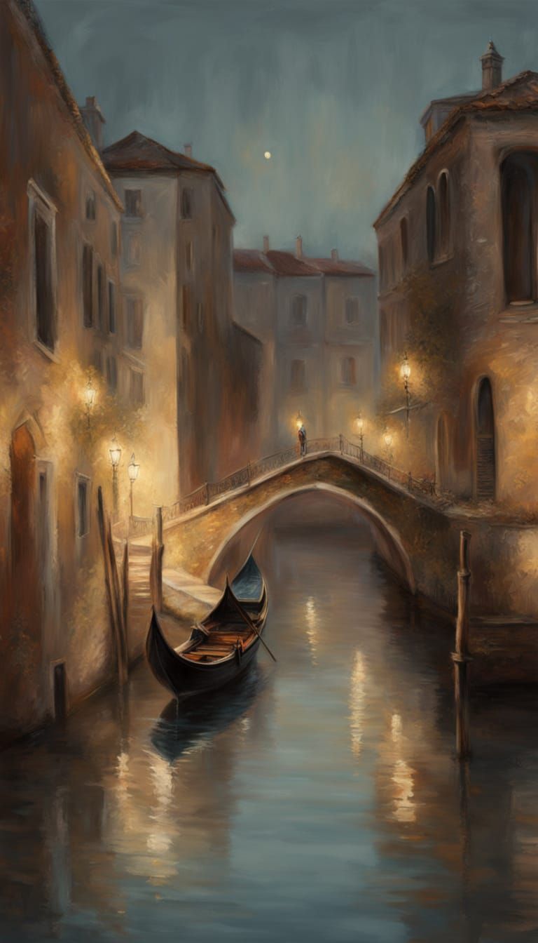 Sophus Jacobsen ,Venice by Moonlight,