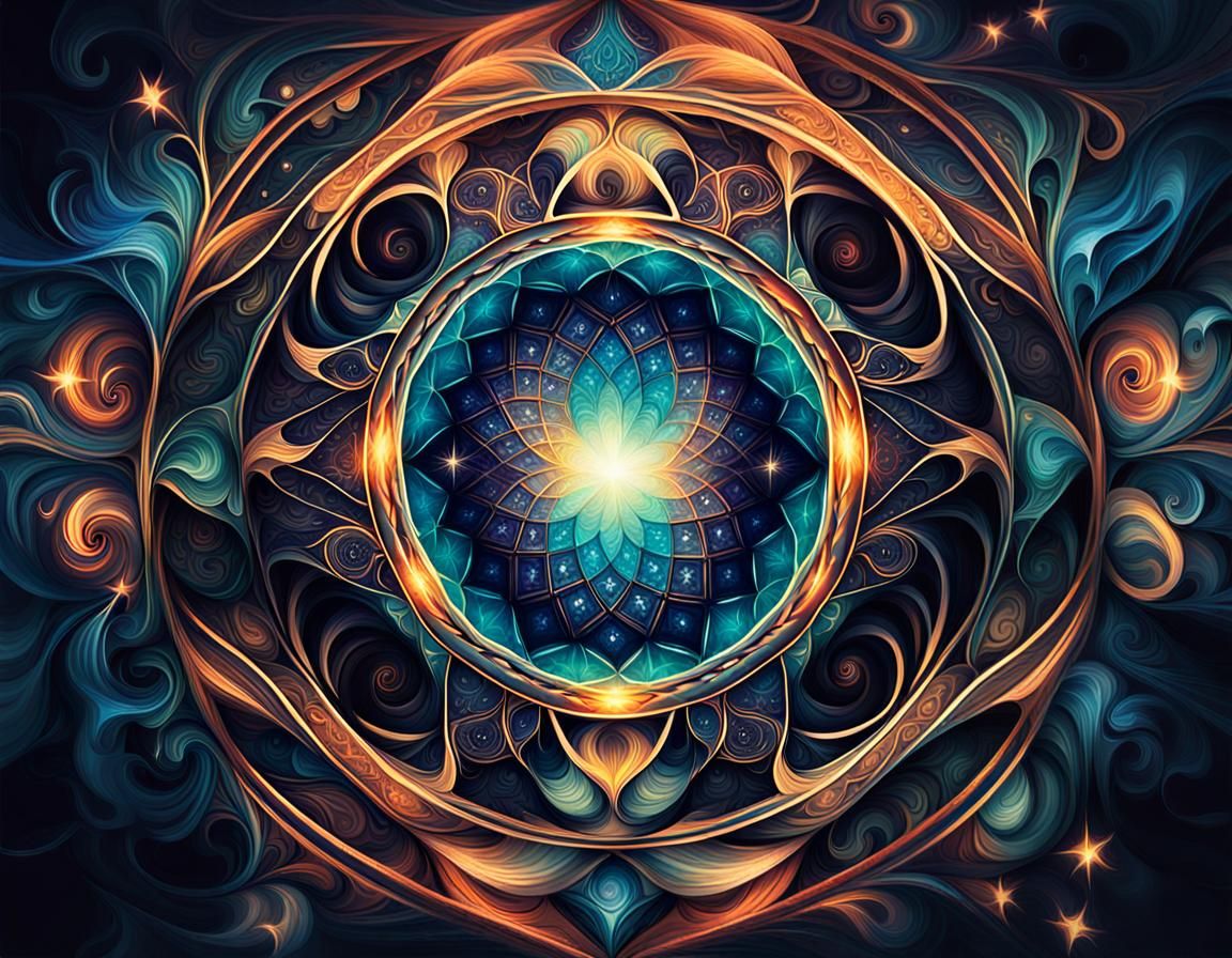 Mystical Abstract Scene of Openness and Magic