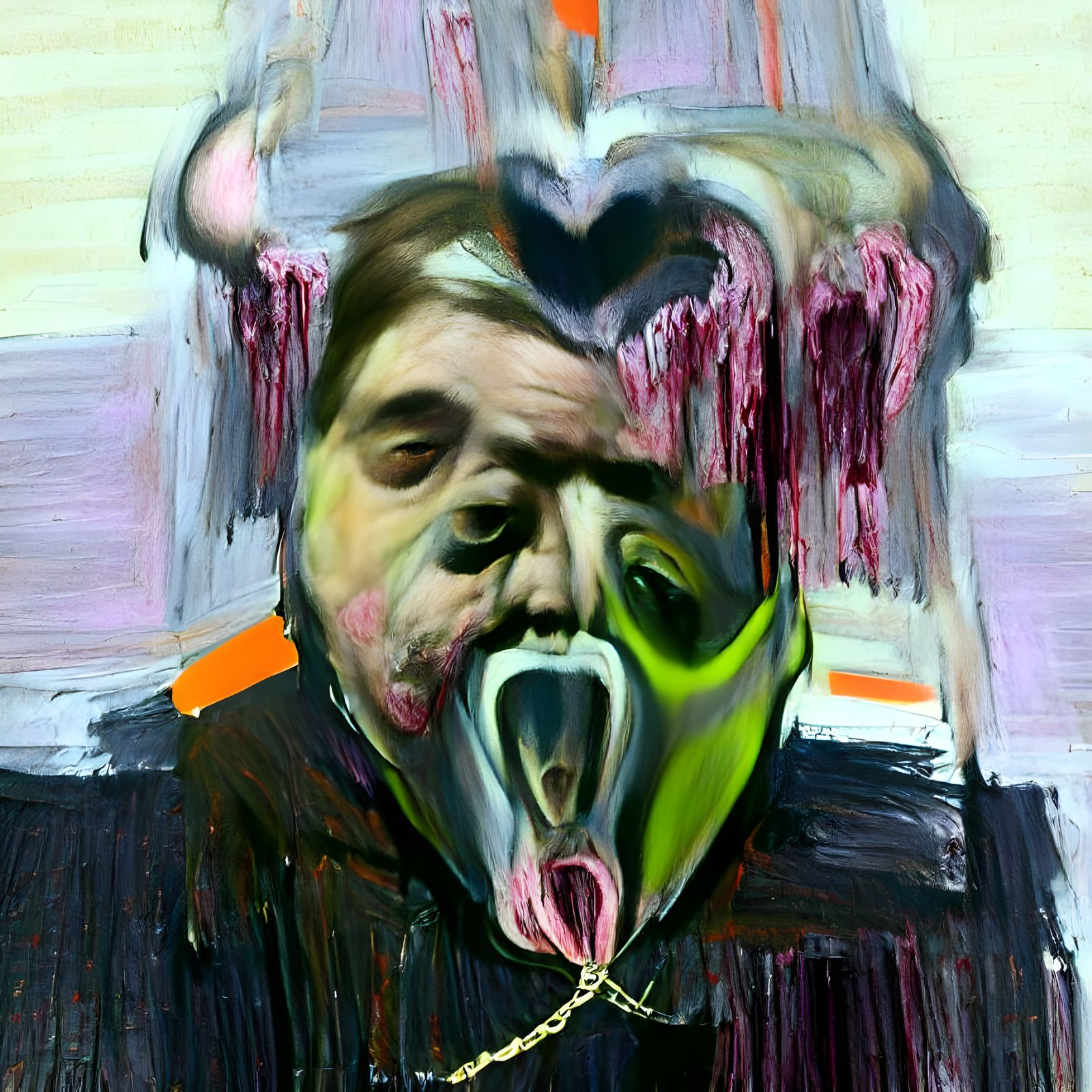 Visceral Scream in Francis Bacon Style