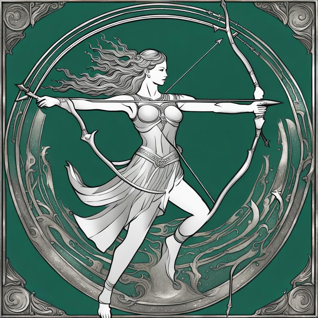 Artemis: Goddess of the Hunt, in Vibrant Colors