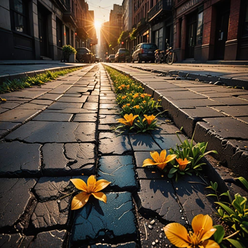 Vibrant Urban Renewal in Golden Hour