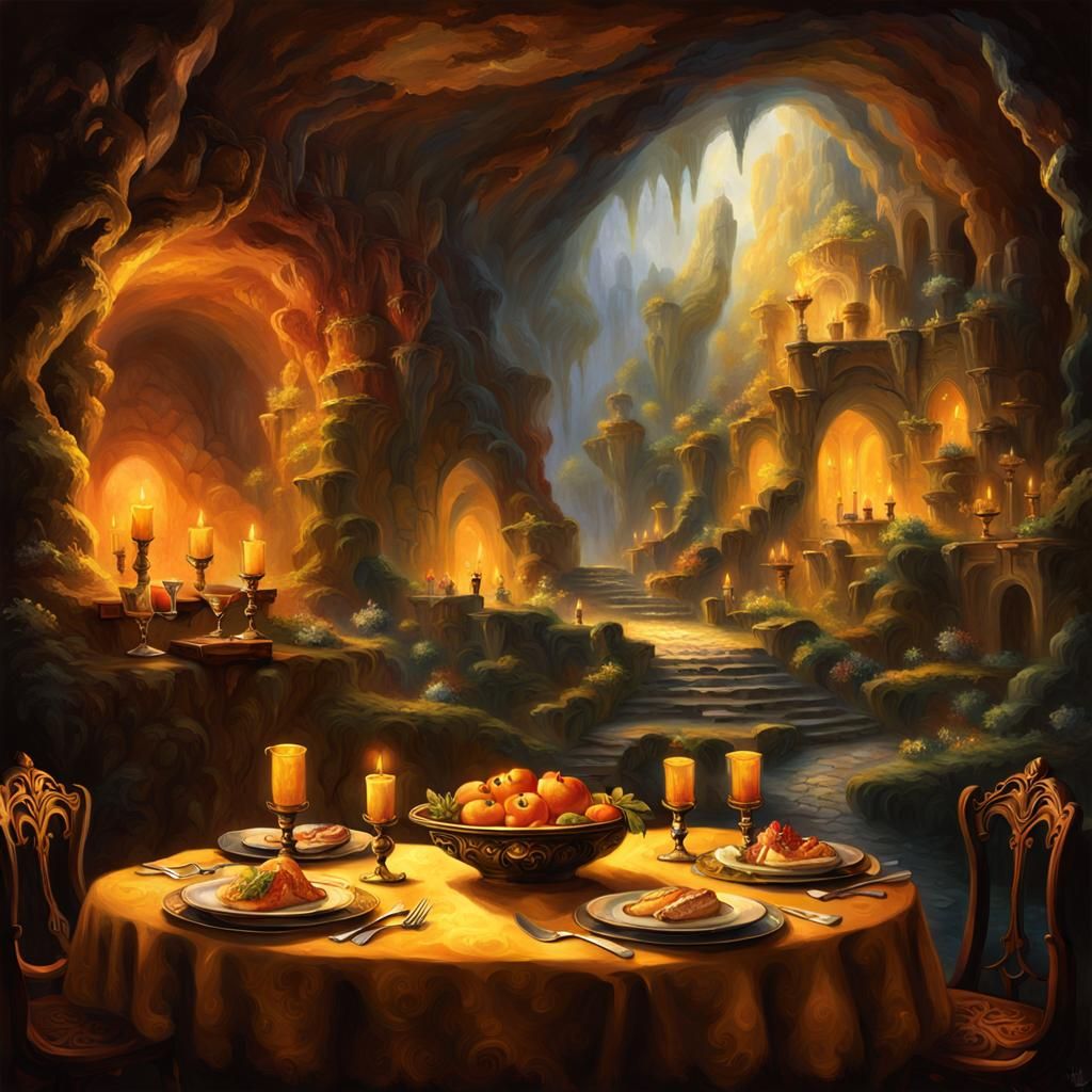 Dinner in a medieval cave