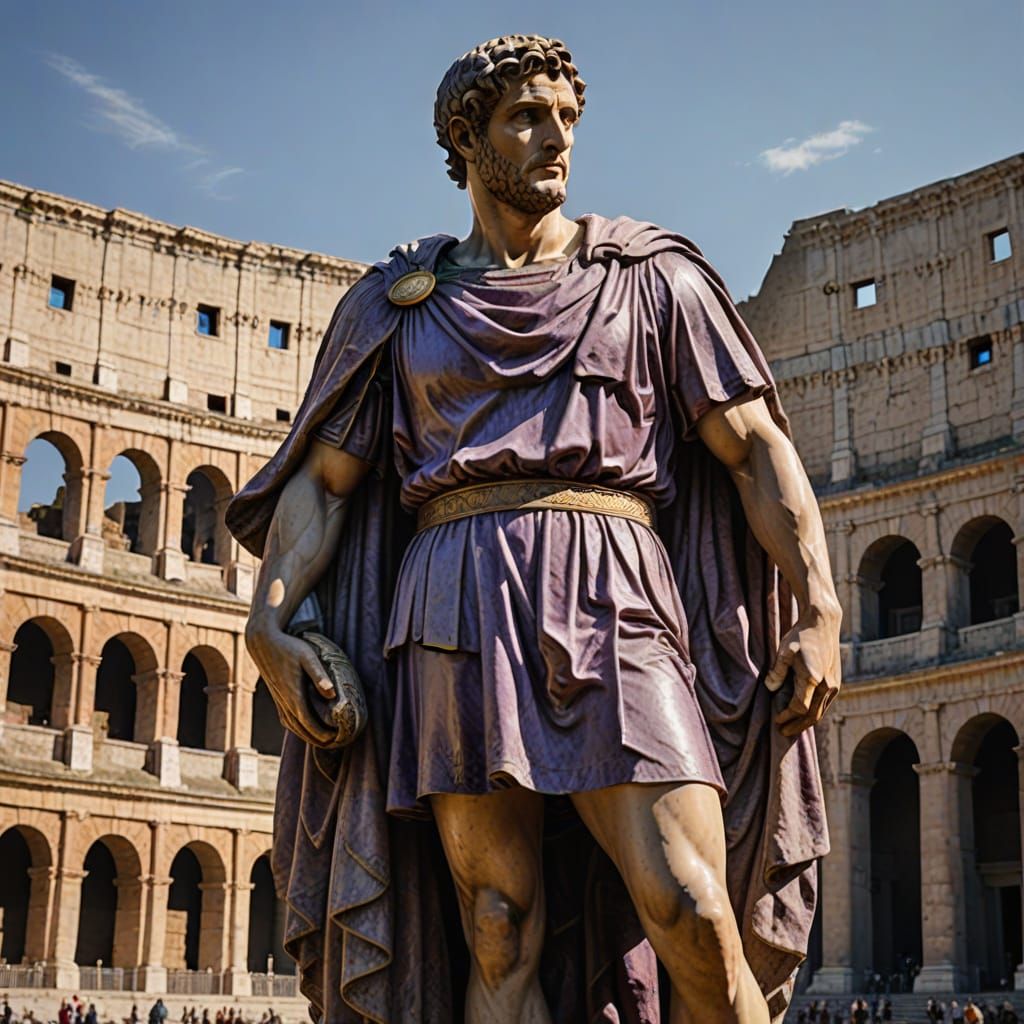 Noble Roman Emperor Radiates Grandeur in Renaissance-Inspire...