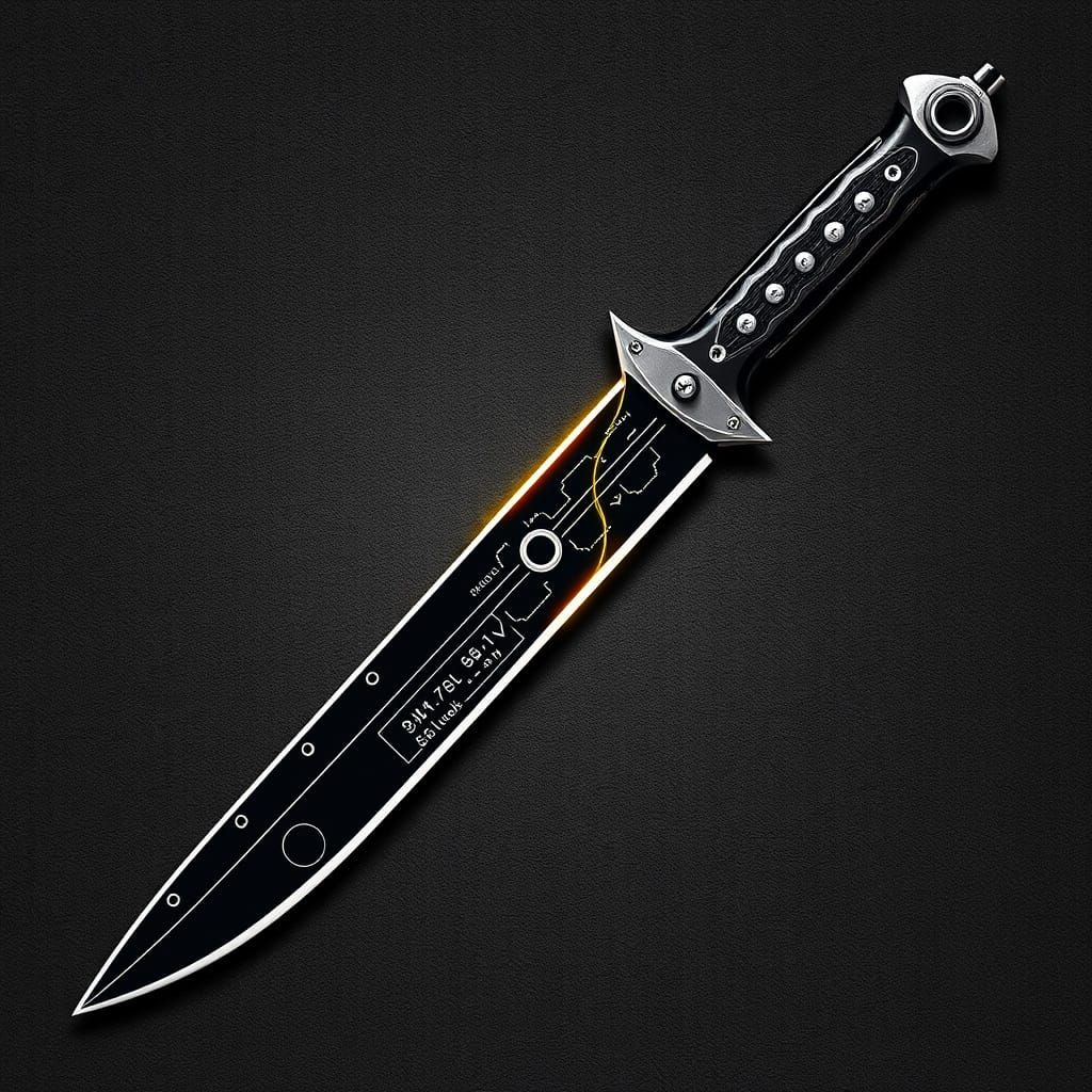 Forged Steel Sword in a Darkened City