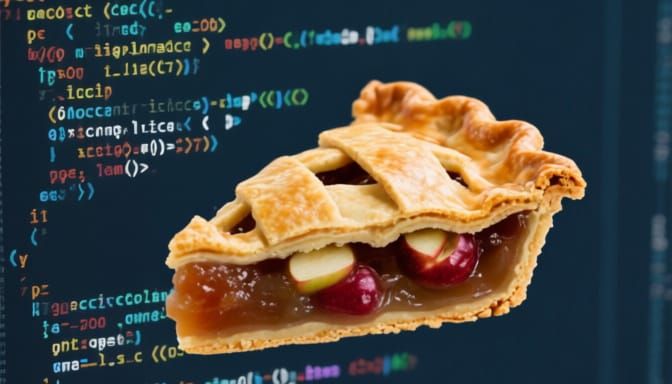 Abstract Apple Pie Represented by Computer Code