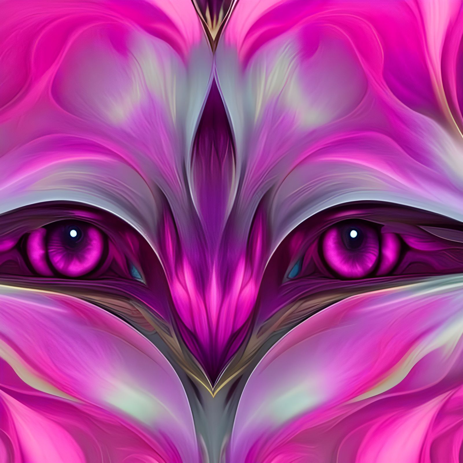 Symmetrical Flower Portal in Elven Landscape