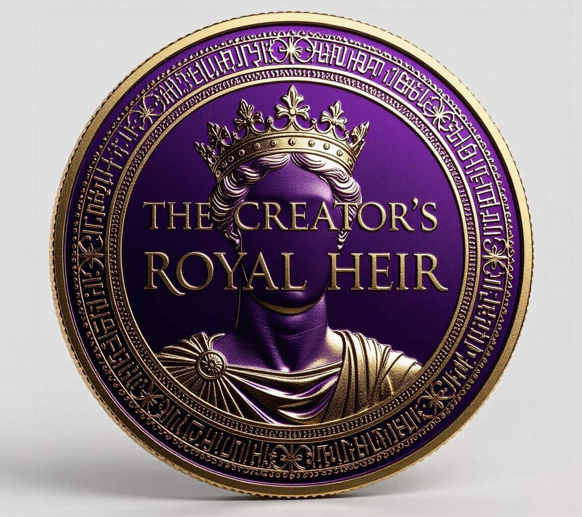 Royal Purple and Gold Forever Coin for Heirs