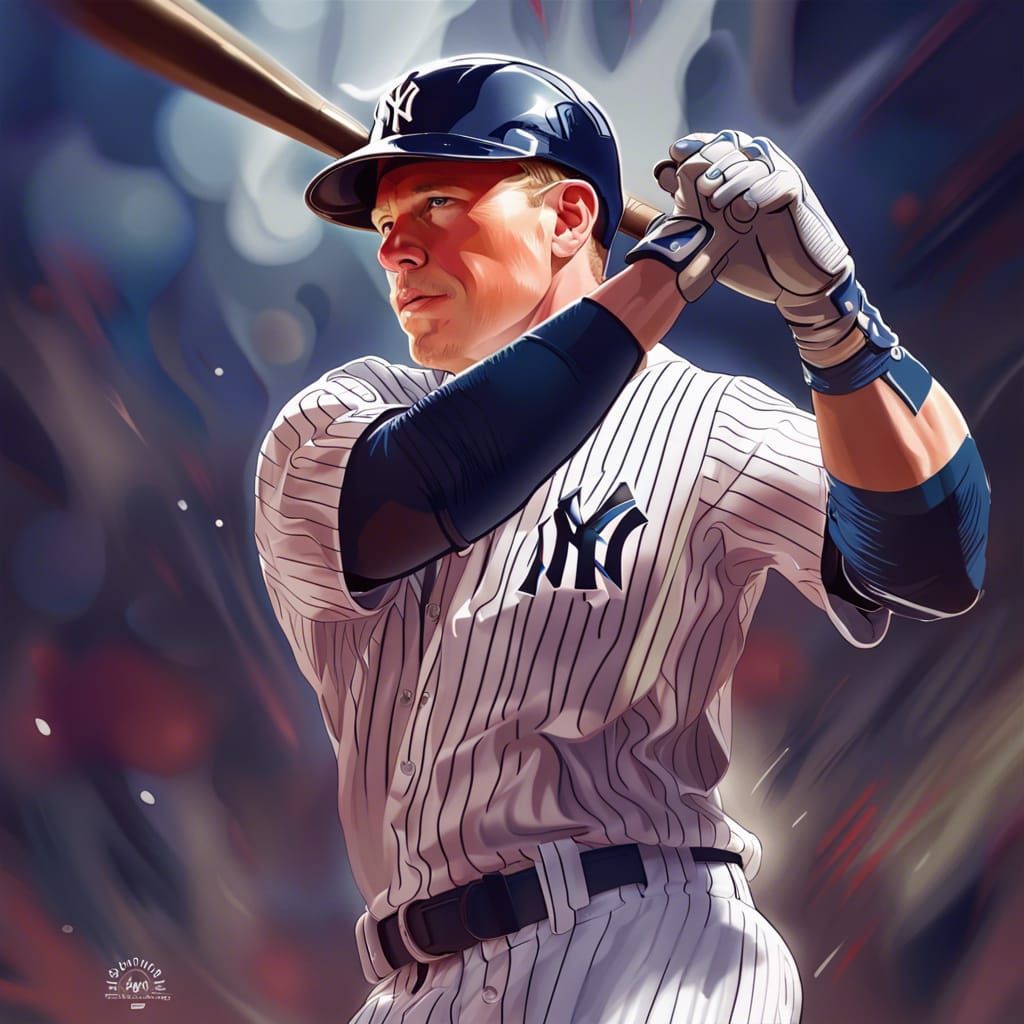 Chipper Jones as NY Yankee: Detailed Portrait