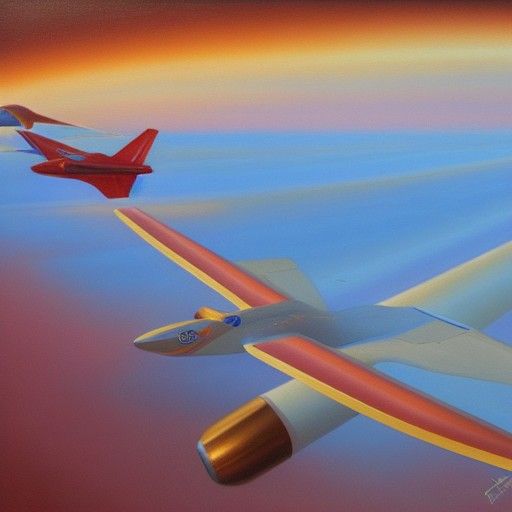 Cosmic Planes Oil Painting by Gurney