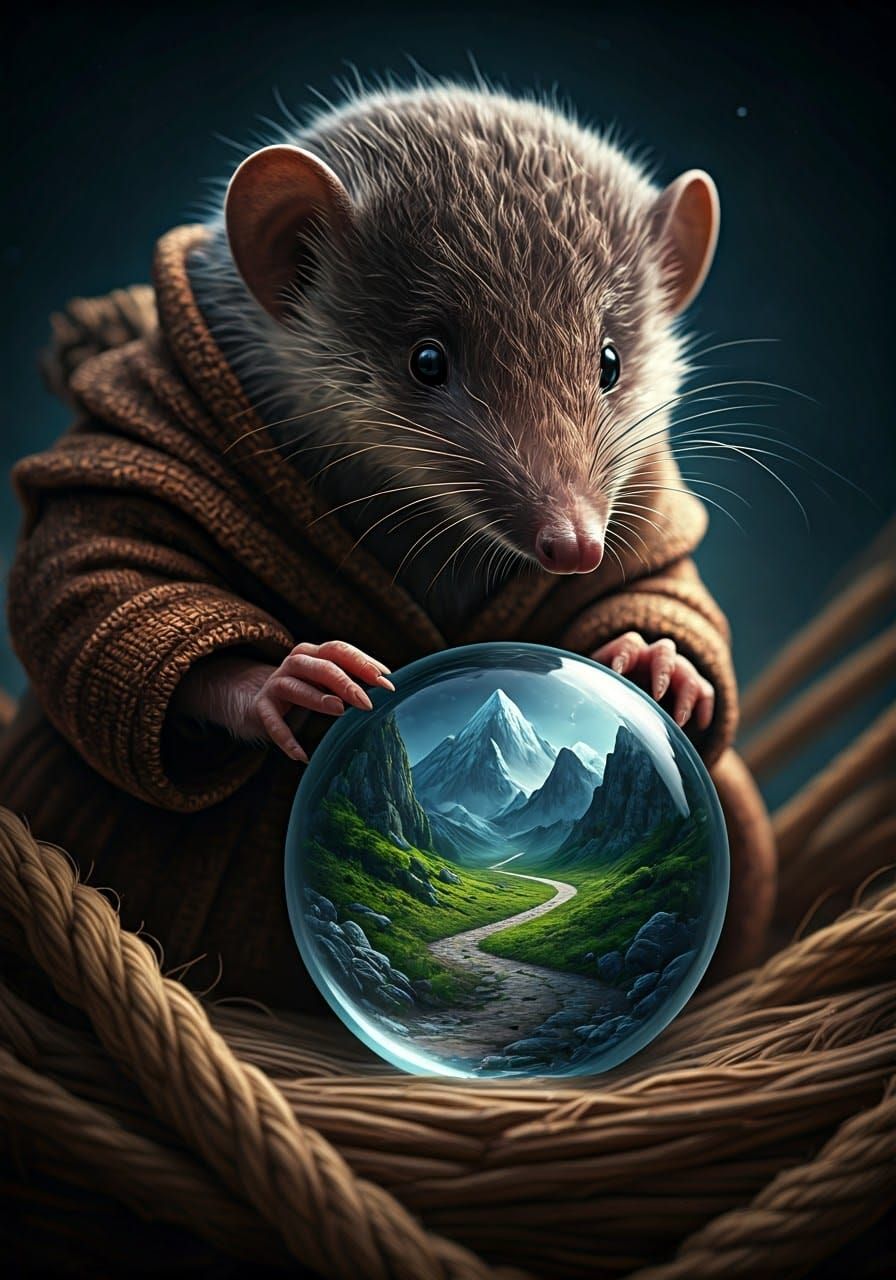 Shrew Discovering a Crystal Ball World