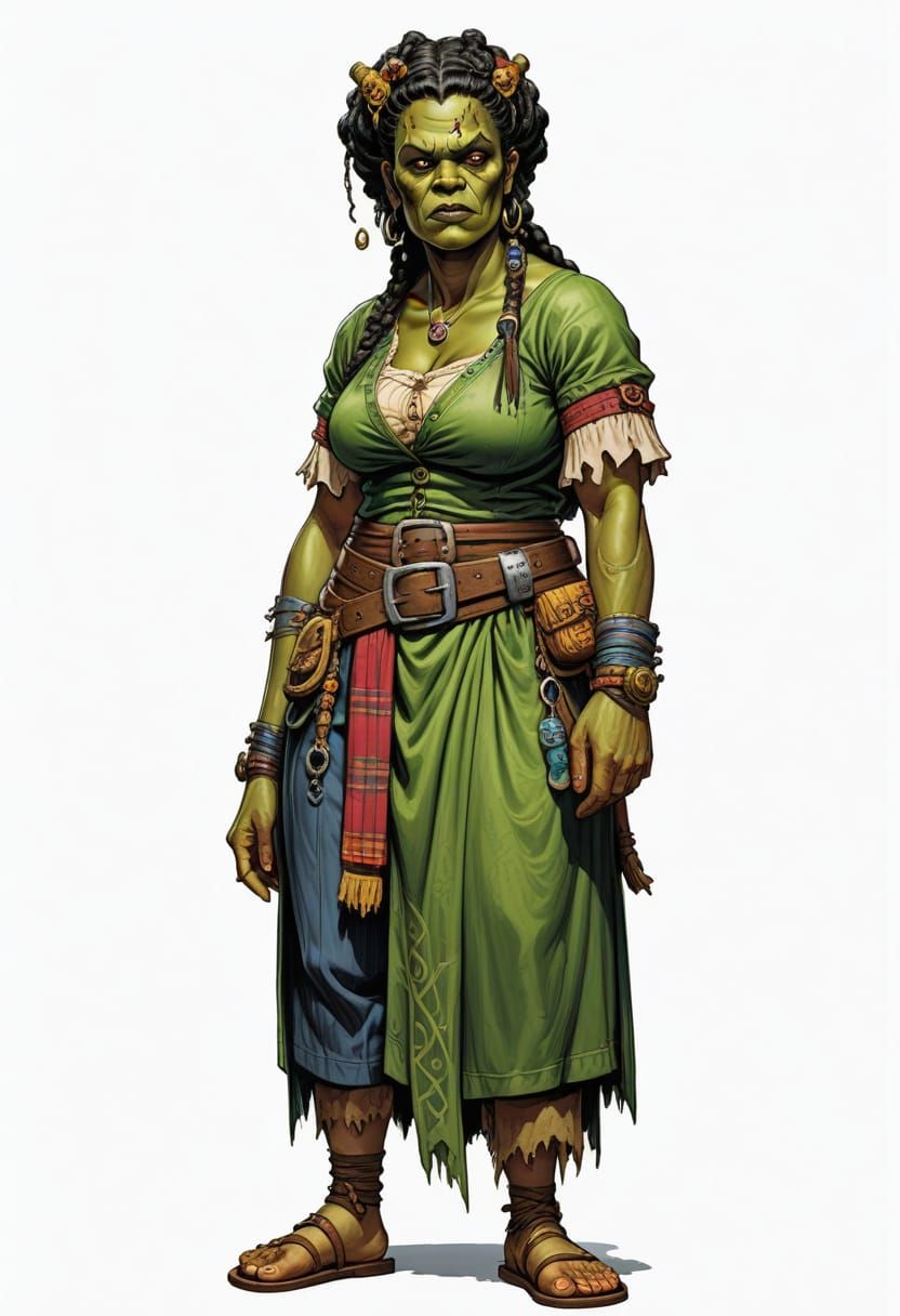 Caribbean Frankenstein Monster in Scottish Attire